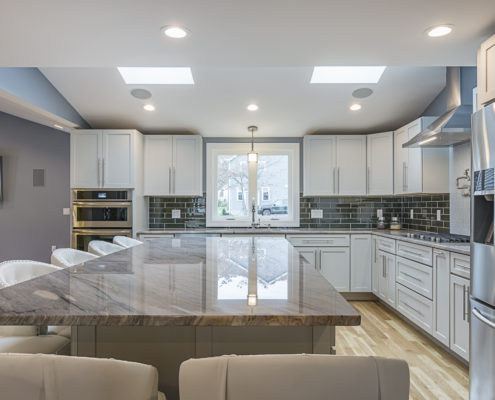 Custom Kitchen with Hardwood Floors and Granite Countertops