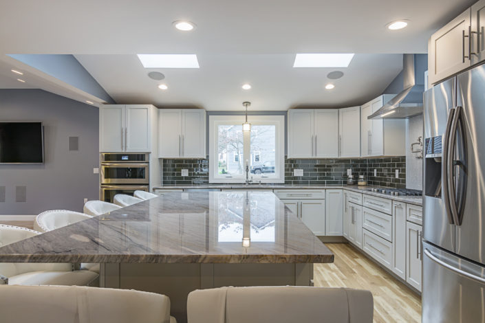 Custom Kitchen with Hardwood Floors and Granite Countertops